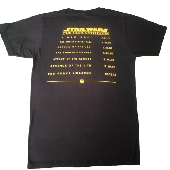 Star Wars The Force Awakens T-Shirt Black 100% Cotton Size M - Picture 3 of 7